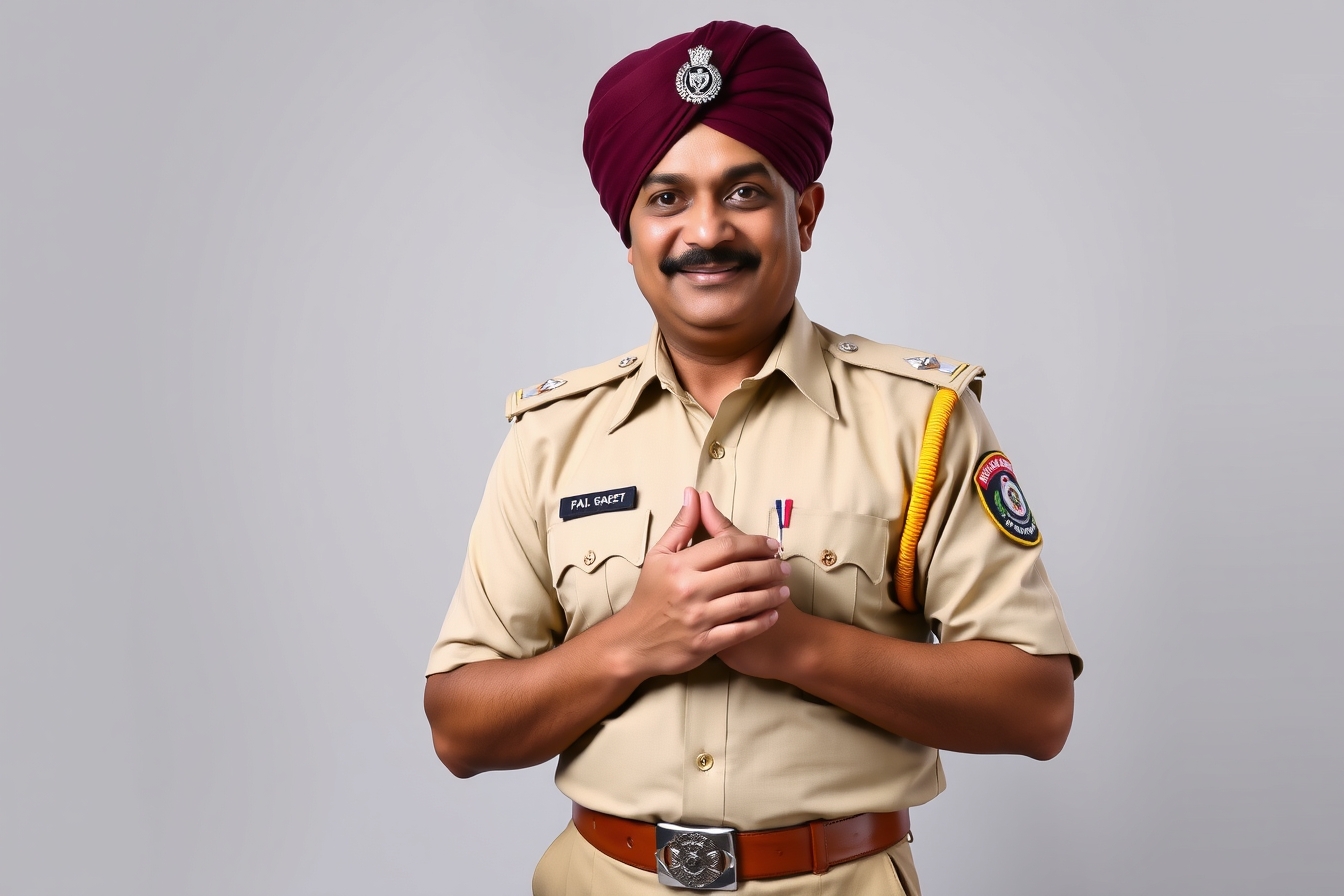 Flux_Schnell_A_respectful_Indian_police_officer_wearing_a_form_0
